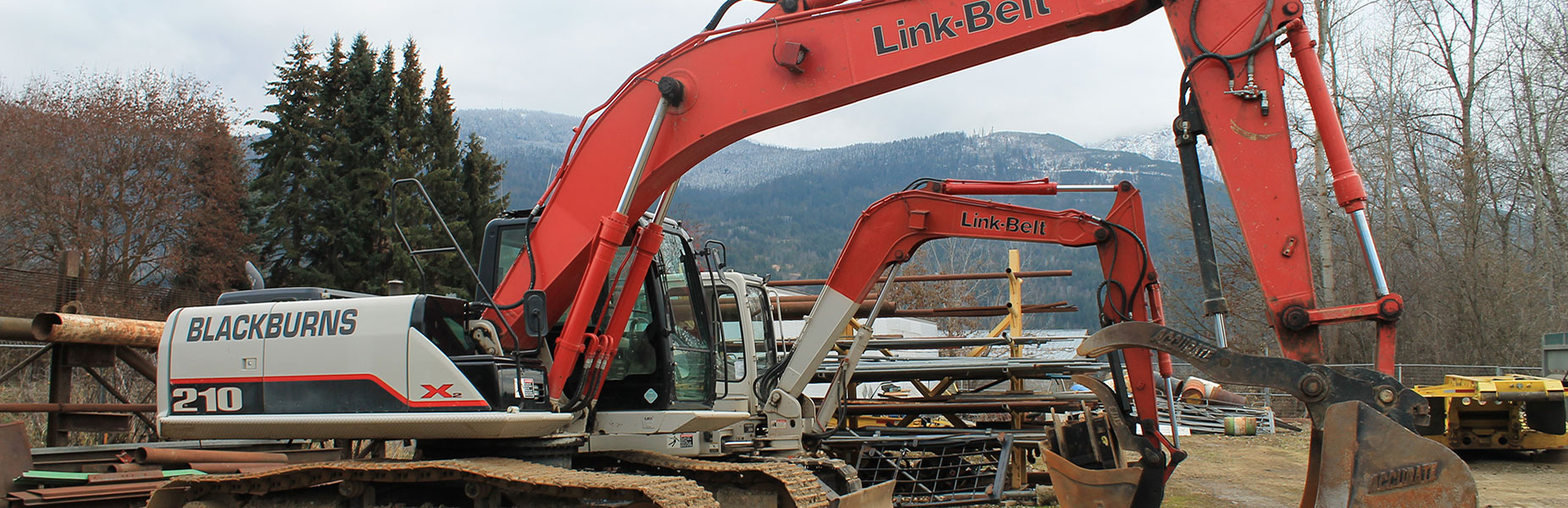 Excavator at work on a job site